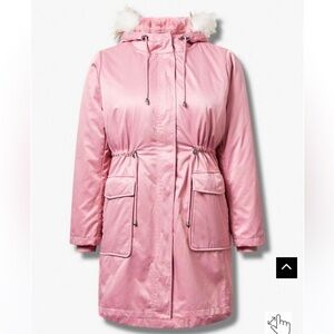 NWT Pink Nylon Parka